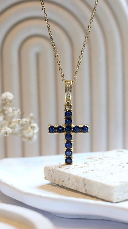 Sapphire Crystal Cross V2