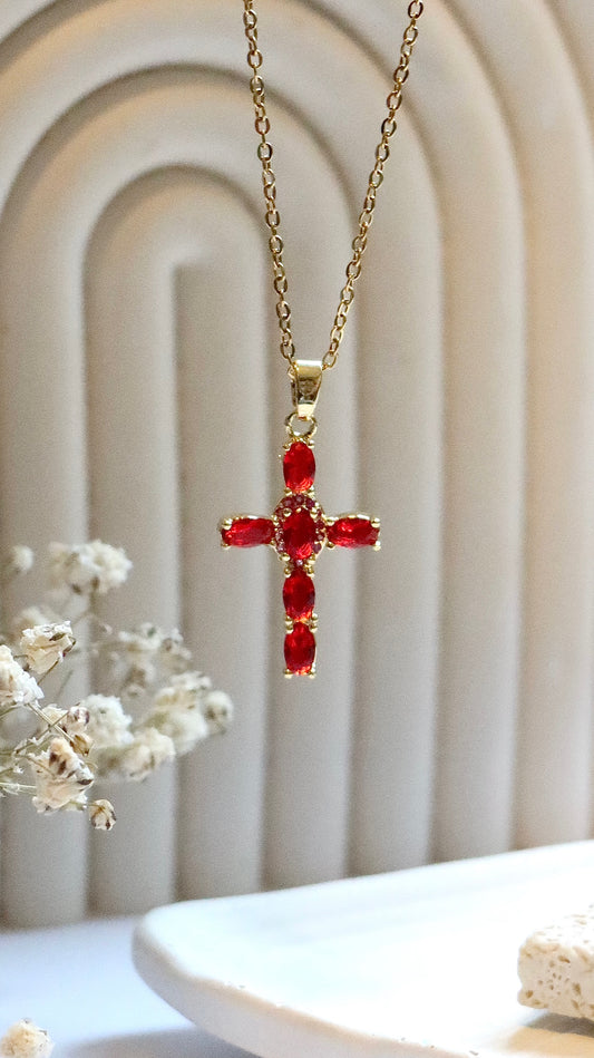 Ruby Crystal Cross