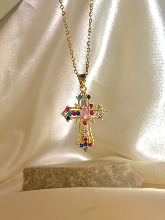 Multicolored Zirconia Cross