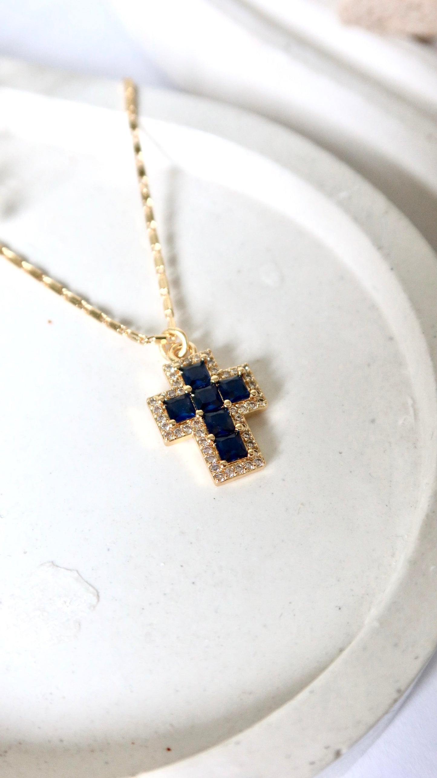 Mini Sapphire Crystal Cross